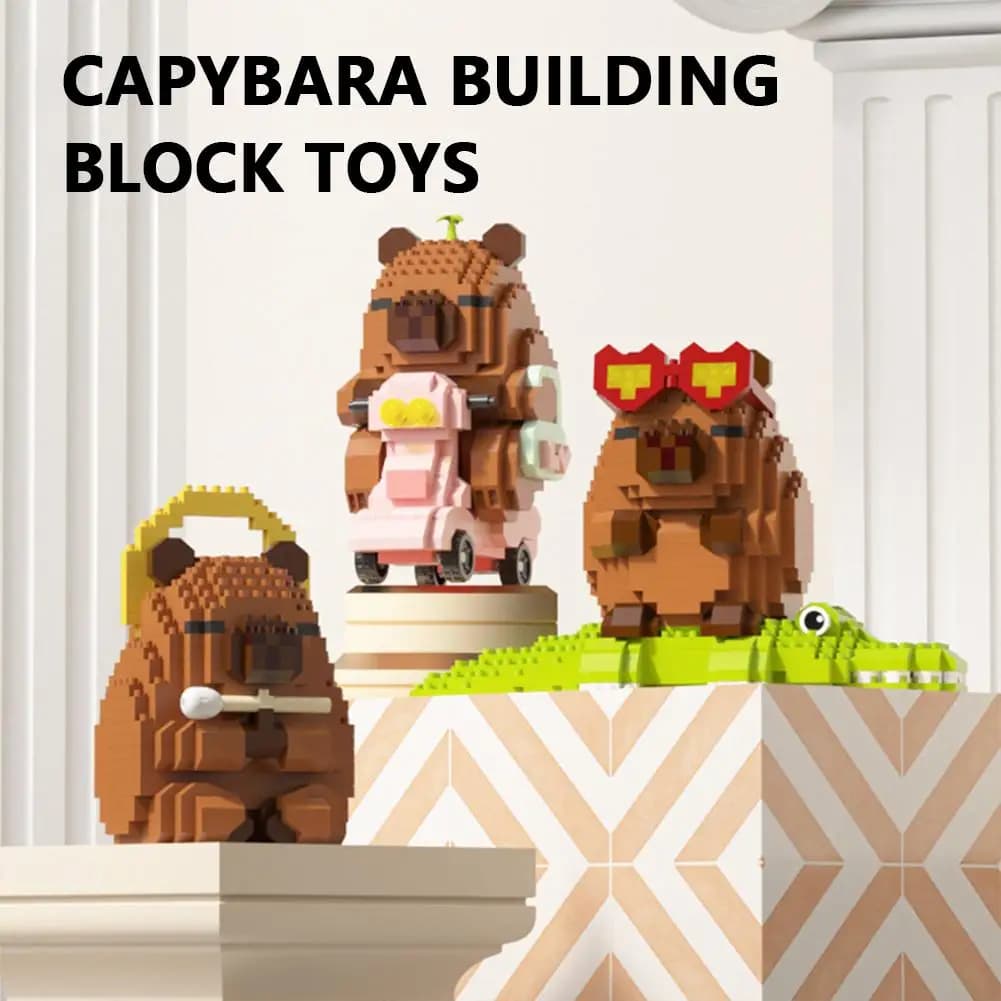 Animali adorabili dei cartoni animati Nanobricks Capibara Micro Diamond Block Modello di costruzione Mattoni da costruzione Giocattoli educativi per il regalo dei bambini