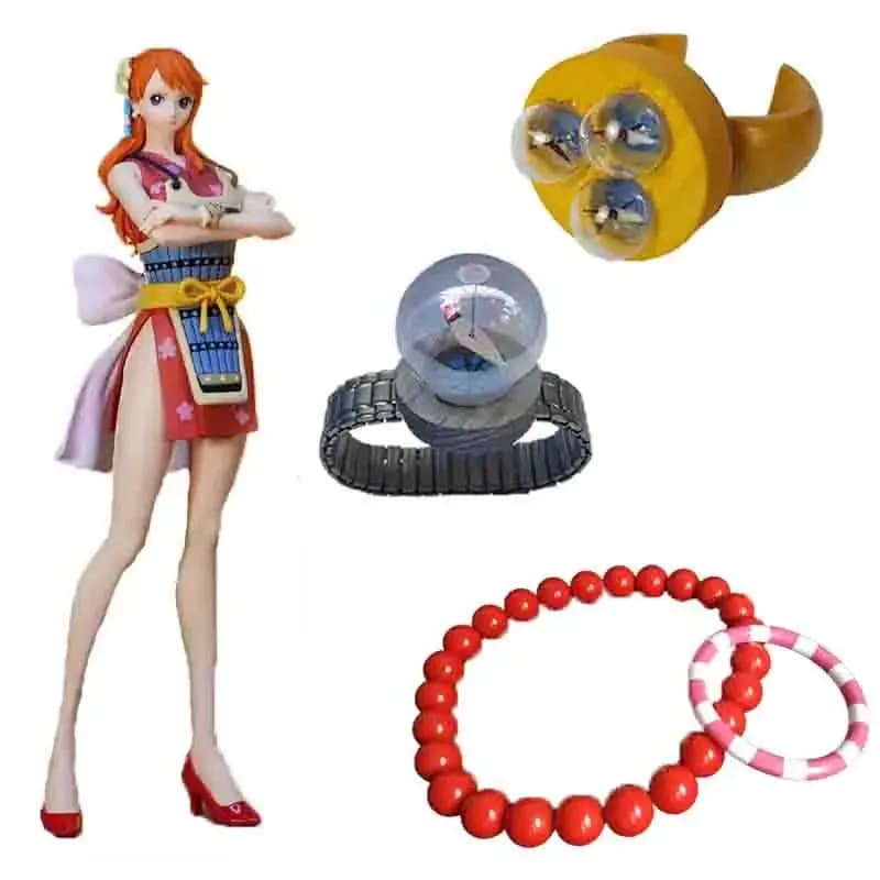 NewAnime Nami Portgas D. Ace Puntelli Cosplay Collana di perline grandi Bracciale Log Pose Bag Gioco di ruolo Puntatore Orologio Accessori2025