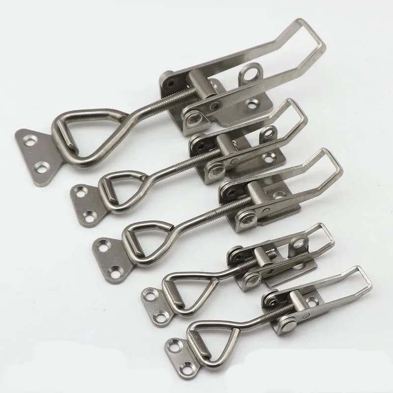 Chiusura a scatto Toggle Morsetto rapido Serratura a cerniera regolabile in acciaio inossidabile 304 per porta scorrevole domestica Scatole per mobili Hardware