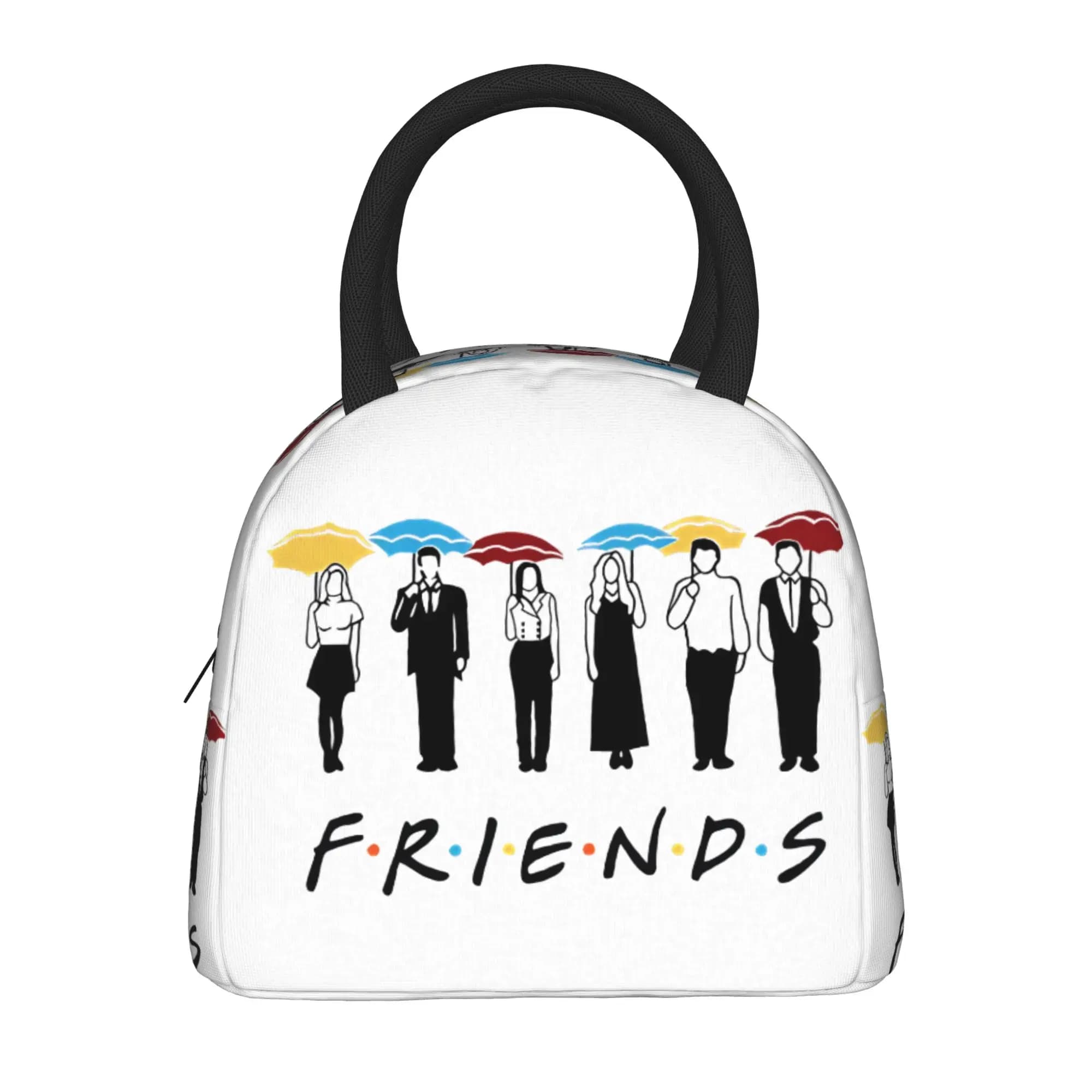 Friends TV Series Lunch Bag Portable Zipper Lunch Box Unisex Office Graphic Cooler Bag Kawaii Oxford Thermal Lunch Bags