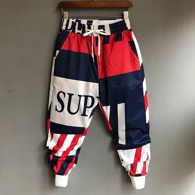 Summer New Decor Casual Track Pants Wide Leg Men's Fashion Legged Harun Pants Korean Versatile Leggings Mens Clothing Hiphop