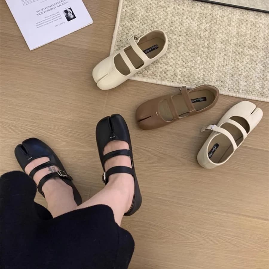Baillos Brand Fashion Split Toe Flats Shoes Women Ballerina Ninja Tabi Cozy mocassini mocassini Casual femminili scarpe da balletto da donna