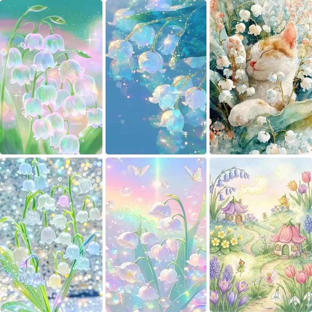 5D DIY Diamond Painting Kit Serene Sleeping Cat Floral Landscape Art Full Drill Rhinestone Mosaic Wall Decor Gift for Adults