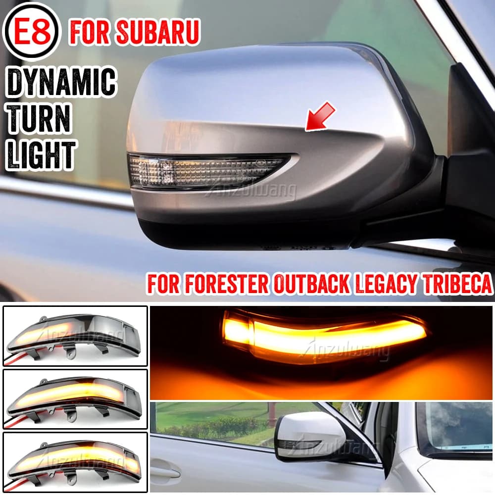 Lampeggiante dinamico LED per Subaru Legacy BL BP BM BR Outback Tribeca Forester SH Specchio Indicatore di direzione freccia luce