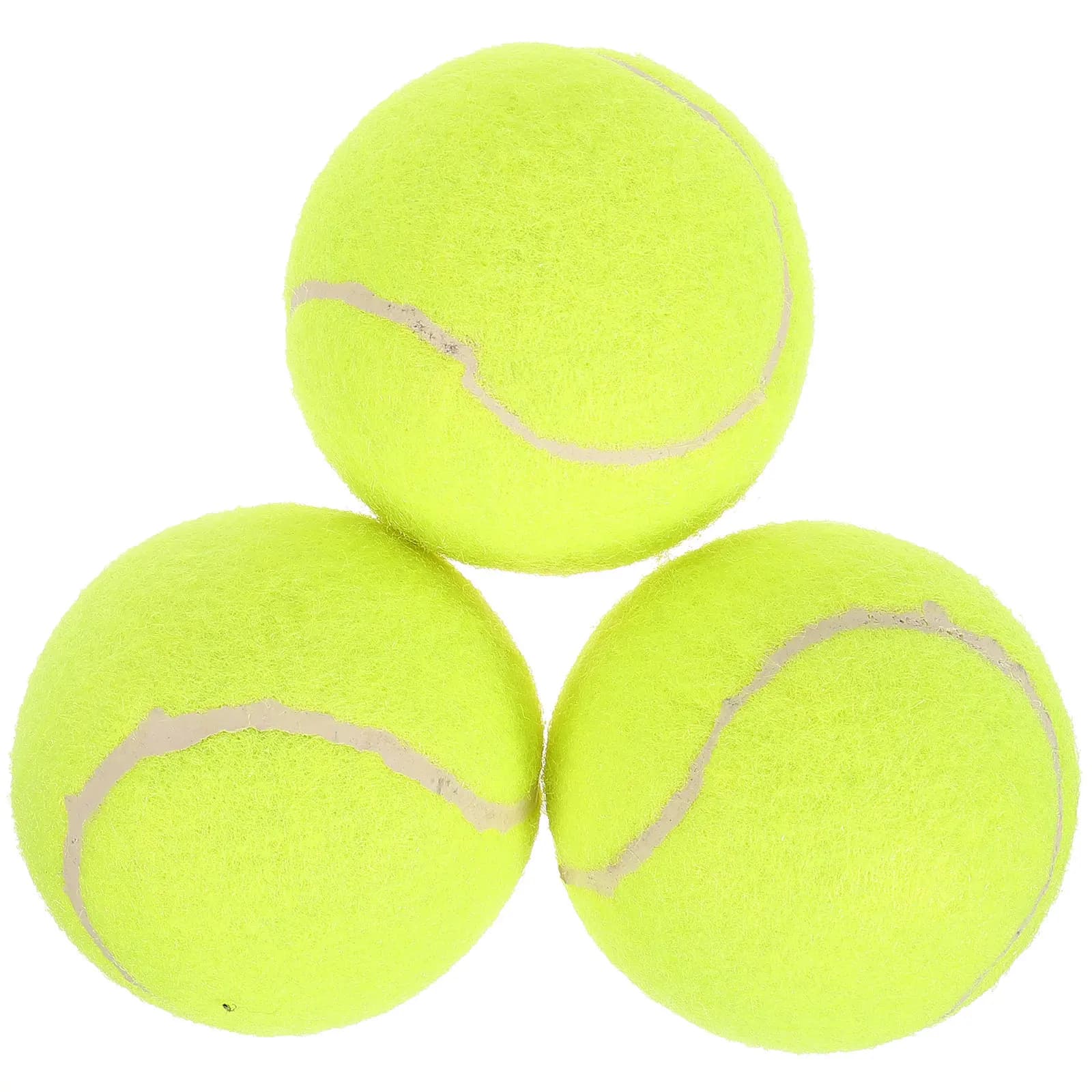 Set di 3 Palline da Tennis Professionali in Gomma per Allenamento, Riflessi e Coordinazione, per Uso Interno ed Esterno, Ideali per Principianti