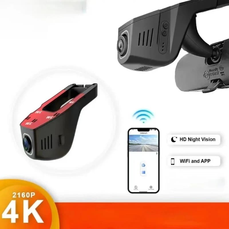 Dash Cam WiFi 4K 2160P - DVR Auto 2K 1600P 1080P con Controllo APP, Monitoraggio Parcheggio 24H, Registratore Video di Guida per Tutte le Auto