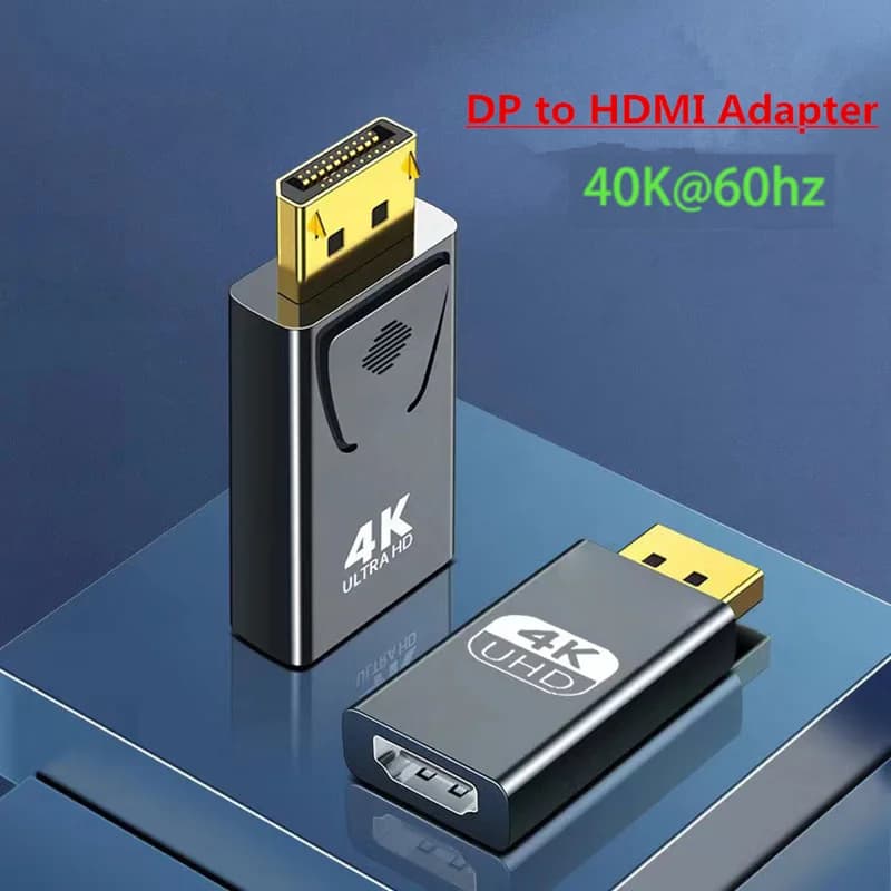 FDBRO 4K DP Male to Female HDMI DisplayPort HDMI Compatible Adapter 4K 30Hz/60Hz HD Video Audio Adapter for Laptop HDTV