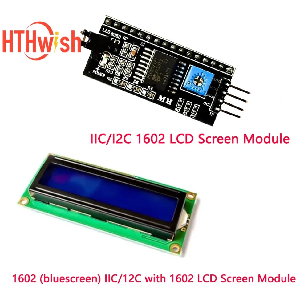 1PC 1602 Module LCD Display DC 5V Module Liquid Crystal Display Blue Screen with IIC/I2C interface adapter card for Arduino