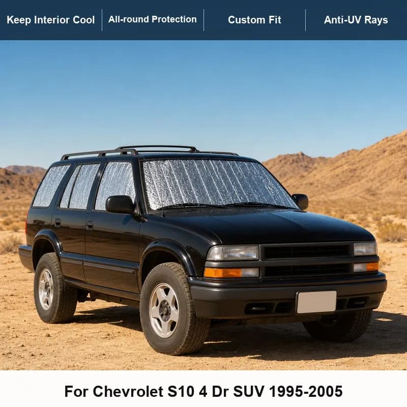 For Chevrolet S10 4 Dr SUV 1995-2005 Full Set Car Window Sunshades UV Block Privacy Heat Insulated Foldable Car Curtain