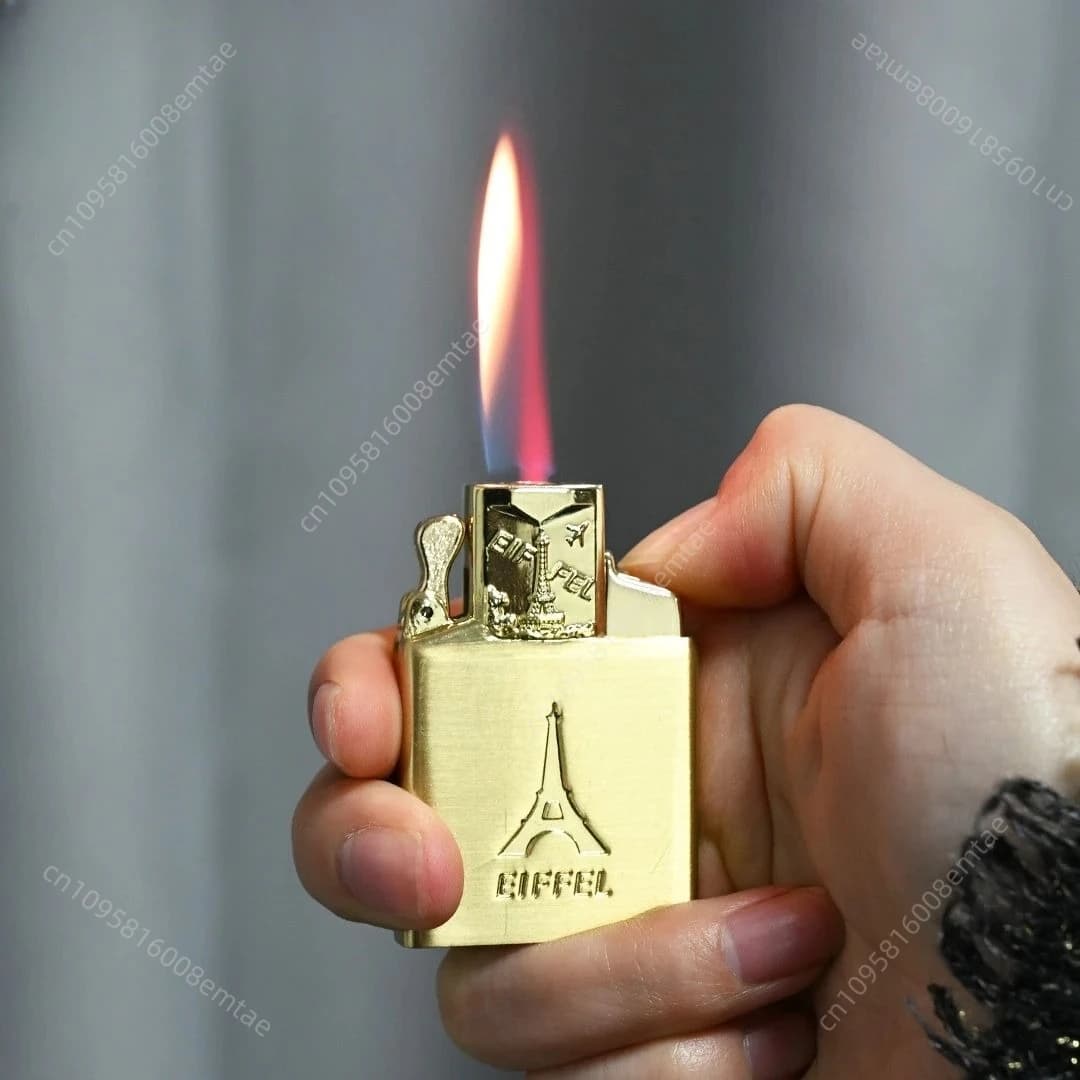 2026 New dual flame inflatable lighter liner, universal liner for high-end lighters, cigarette accessories, men's gift