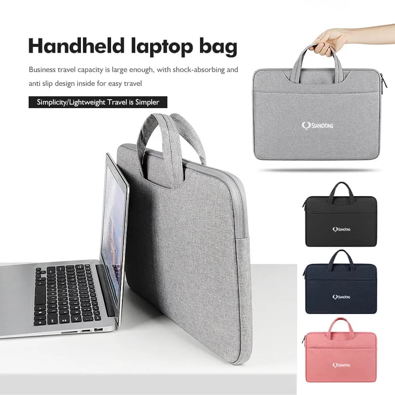 For SsangYong Car Emblem Laptop Bag Computer Handbag Carrying Sleeve Bag Actyon Sport Korando Rexton Kyron Rodius Tivoli Musso