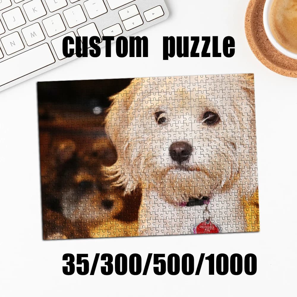 35/150/300pcs pet Custom Poster Custom Puzzles in Photos Personalized Picture For Kids Toy Girlfriend Gift