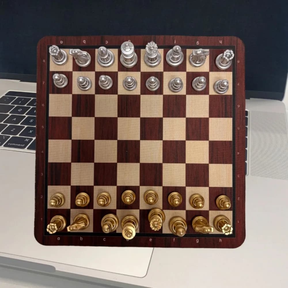 24CM Chess Sets, with Gold and Silver Pieces Include: A Chessboard + 32 Chess Pieces for Family Gatherings and Party Game Night