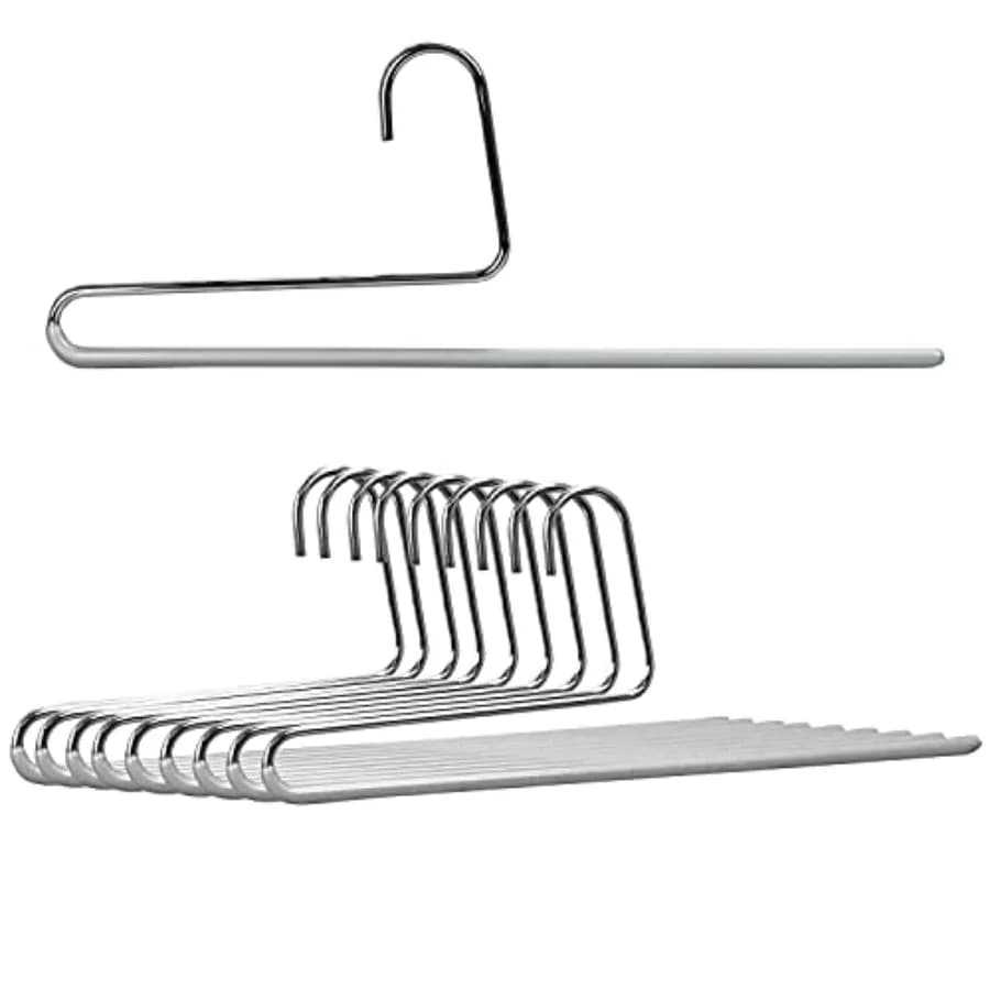 Appendiabiti salvaspazio antiscivolo serie Reverse Hook per pantaloni con asta singola, modello KH/35U
