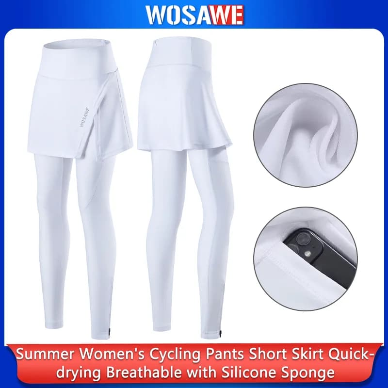 WOSAWE Pantaloni Lunghi Estivi da Ciclismo per Donna, Gonne-Costume Traspiranti ad Asciugatura Rapida, Abbigliamento da Ciclismo con Spugna in Silicone (0 venduti)