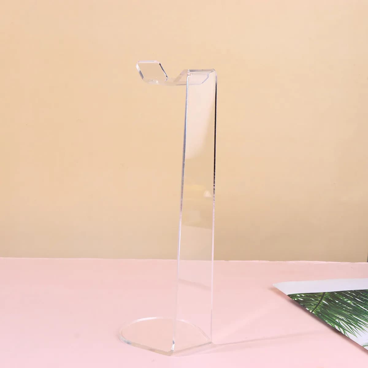 Acrylic Headphone Stand Holder Rack Flat Base Stable Desktop Hanger for All Headsets Earphones Coiled Cords Lightweight Portable