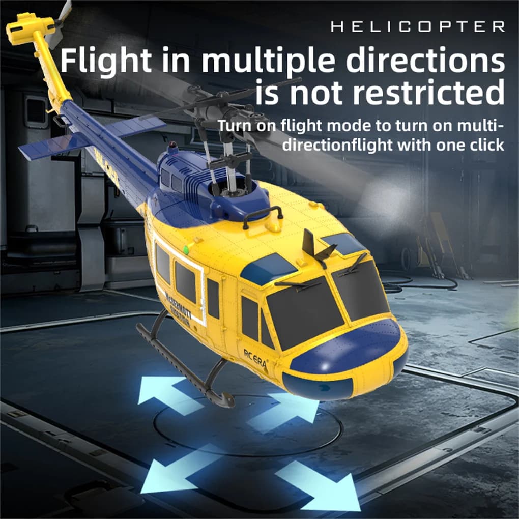 RC ERA C032 UH-1 RTF RC Elicottero Brushless Giroscopio a 6 assi Un clic 3D Flip UH1 Flusso ottico Posizionamento Elicottero Giocattolo