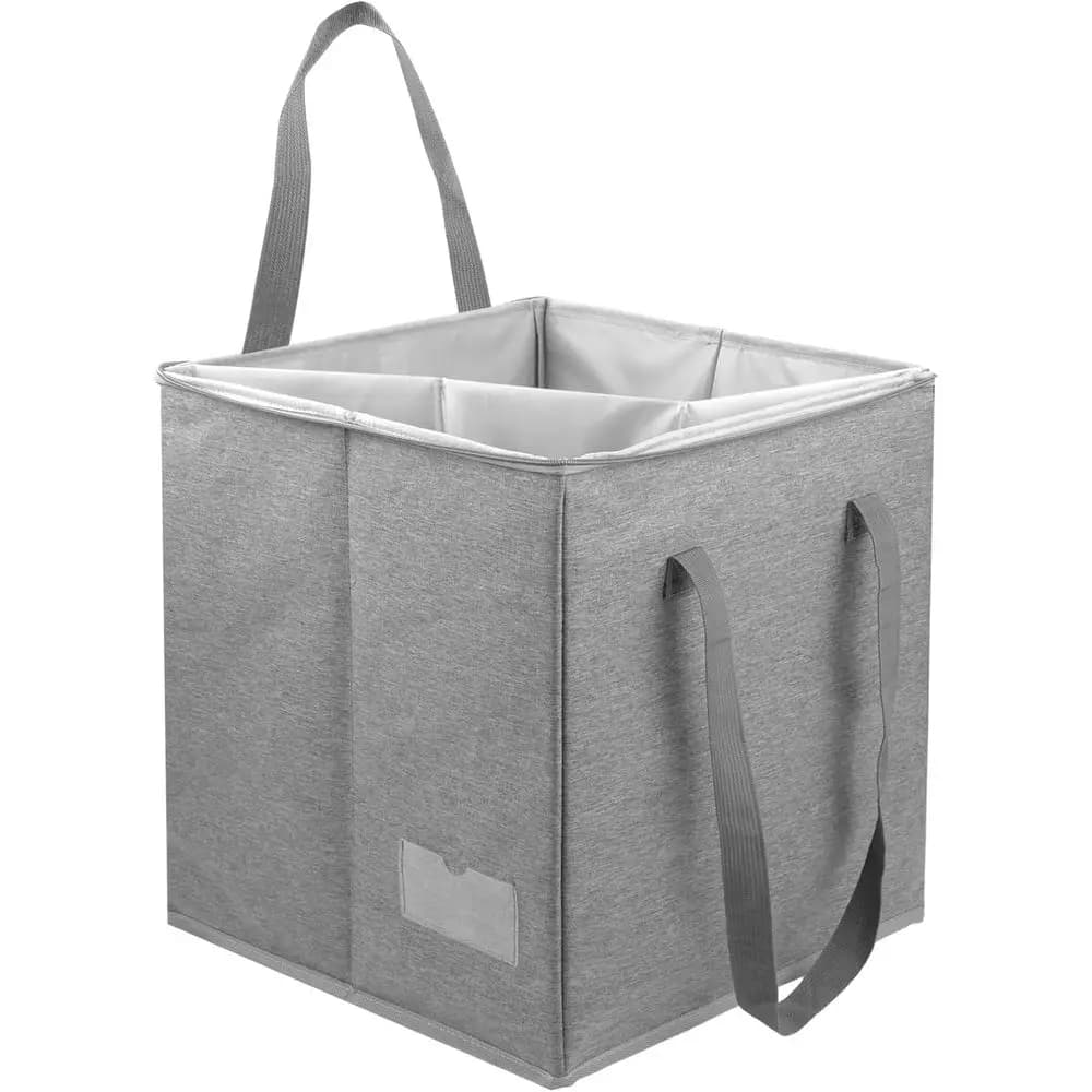 Organizer Rigido per Appendiabiti - Contenitore Grande con Coperchio per Caddy Appendiabiti, Armadio e Lavanderia