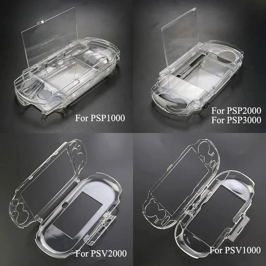 Crystal hard case with transparent cover for PSP 1000 2000 3000 Transparent protective shell for PSV 2000 1000