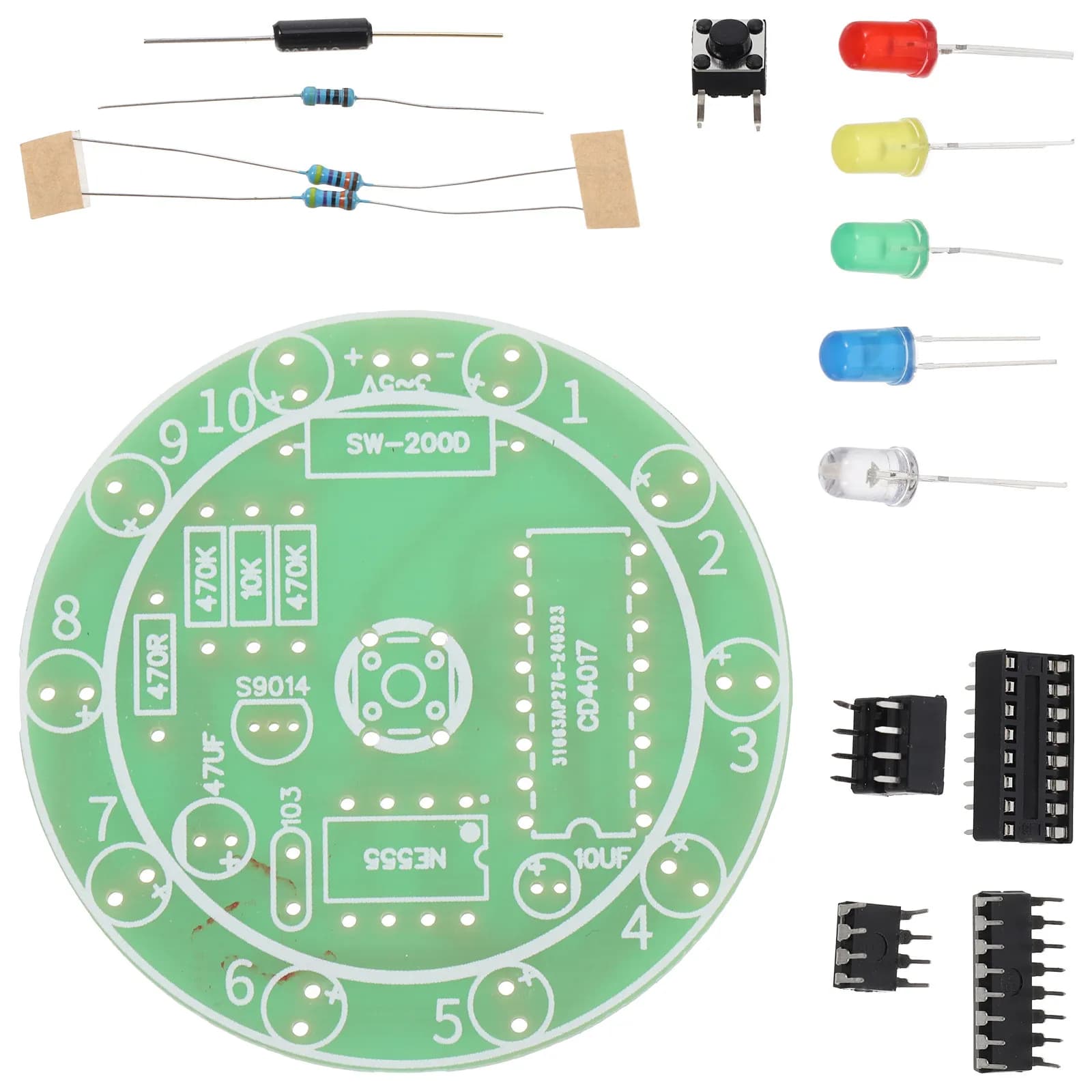 Soldering Practice Kit For Beginners Diy Electronics Training Board Circuit Board For Kids Adults Soldering Iron Kit