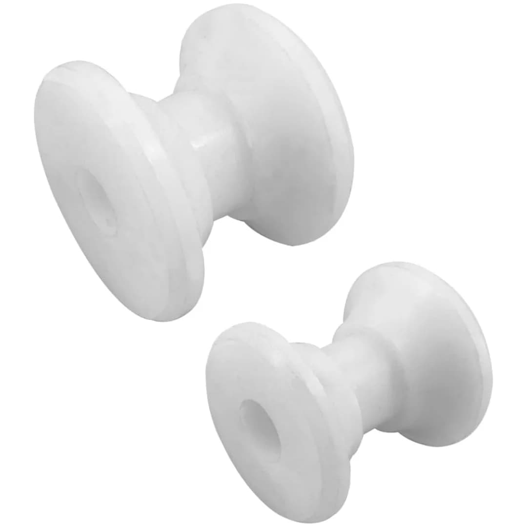 ISURE MARINE 18mm Acqua Bianca Rullo di ancoraggio Ruote di ricambio Rullo di prua Puleggia in plastica per Marine Barche Yacht
