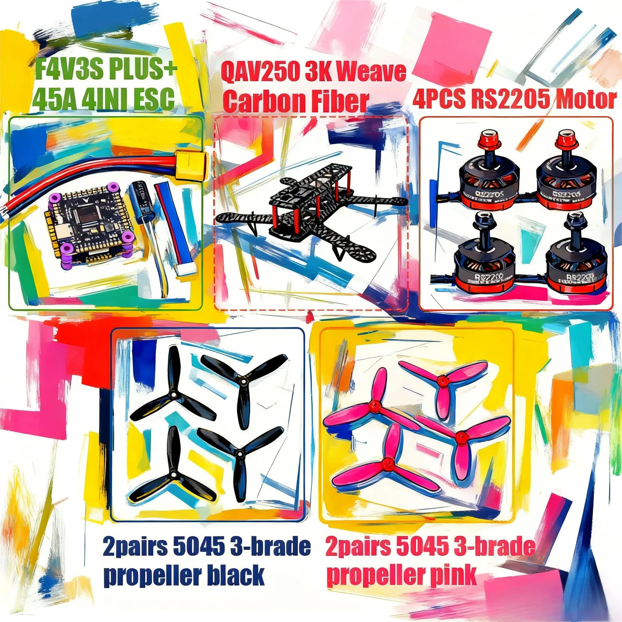 Angeltoy F4V3S F4 V3 V3S PLUS Controllore di volo Barometro incorporato OSD 5V 9V Doppia uscita per RC FPV Racing Drone Betaflight INAV