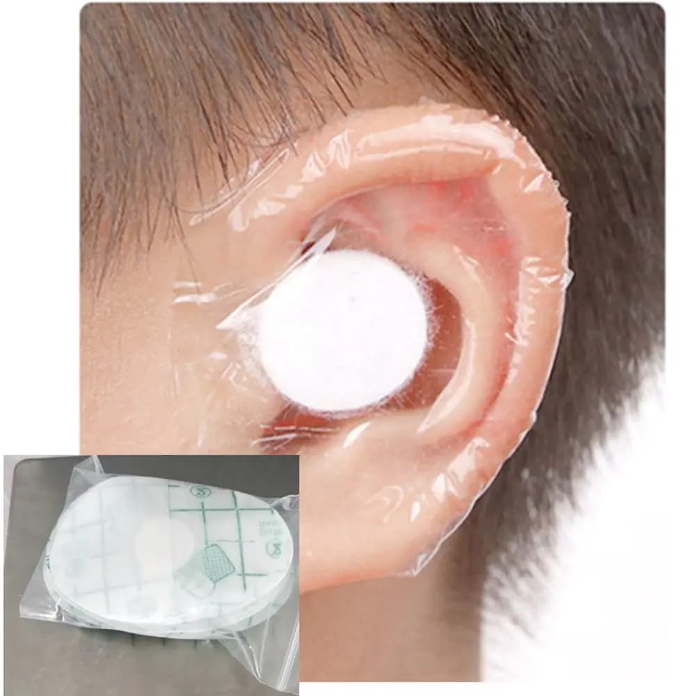 60 pcs waterproof ear pads for swimming ears waterproof earphones shower head tool ear stickers ear protection
