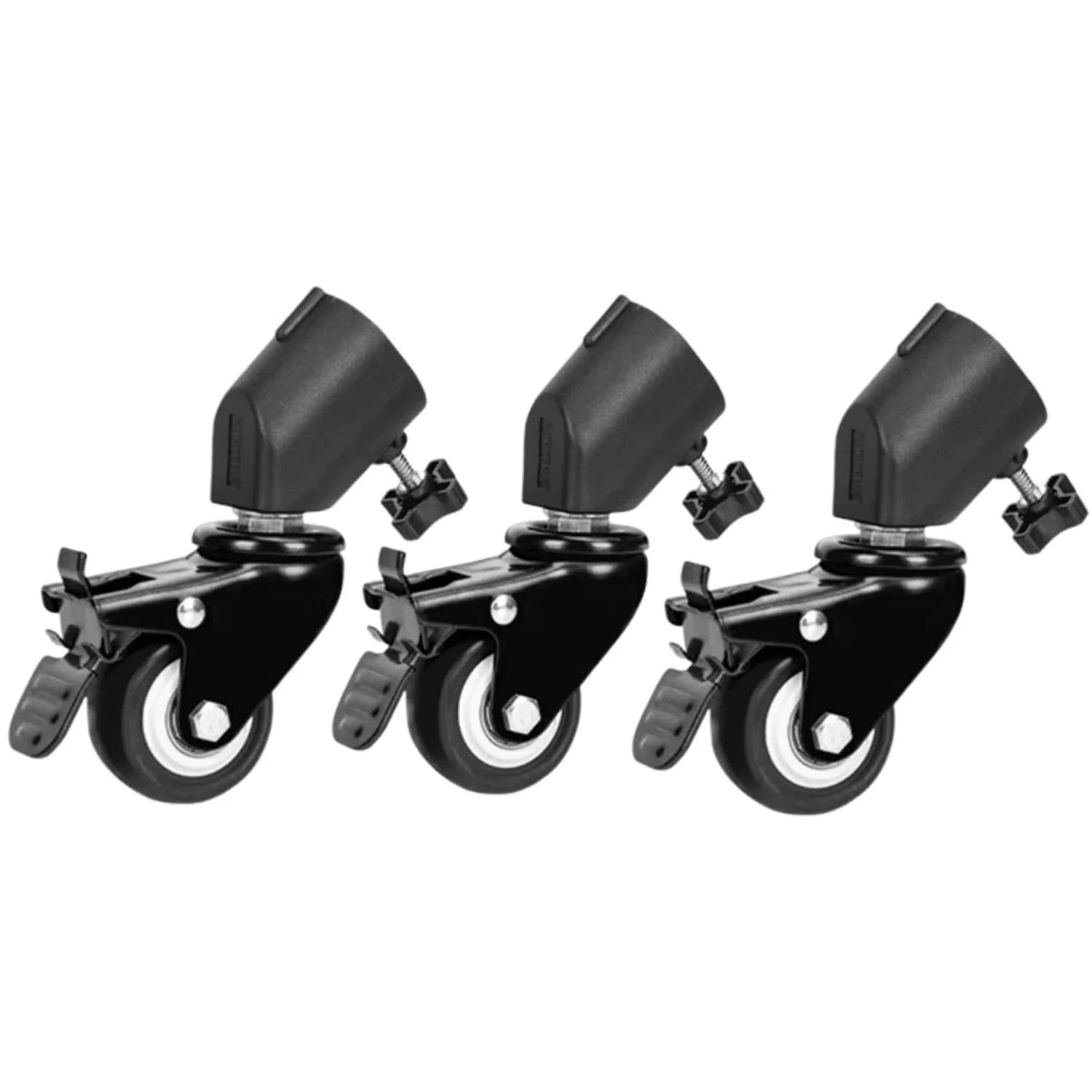 Set di ruote girevoli con supporto a C da 3 pezzi, diametro 25 mm per la gamba magica del treppiede con supporto leggero pieghevole del secolo fotografico