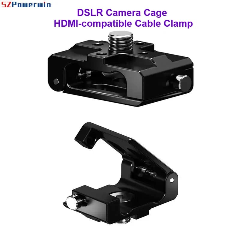 HDMI cable fixing clip compatible with DSLR camera cage, USB cable block, Sony Canon Nikon camera monitor support, cable organizer