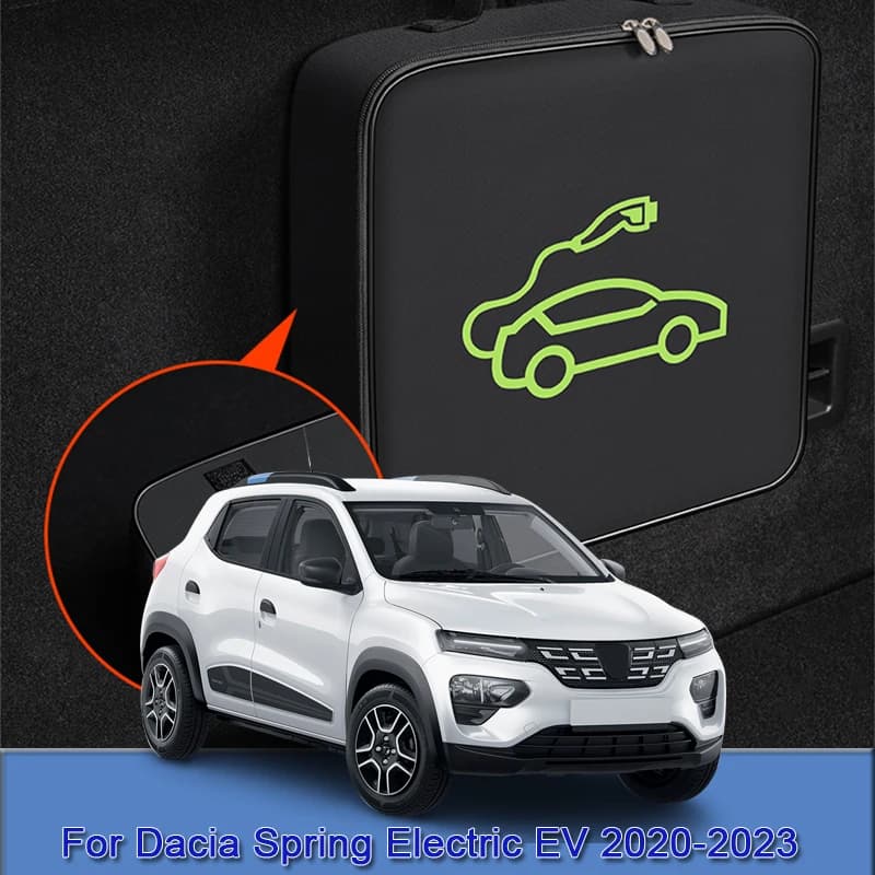 EV Cavo di Ricarica Per Auto Stoccaggio Borsa Per Il Trasporto Caricatore Spine Prese Impermeabile Ignifugo Per Dacia Primavera Elettrico EV 2020-2023