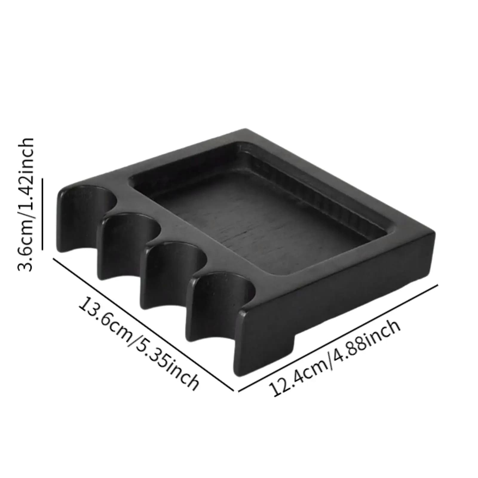 Portable Wooden Cue Holder for Billiard Table Sturdy 4 Cue Rack Nonslip Rest for Game Room and Bar Use