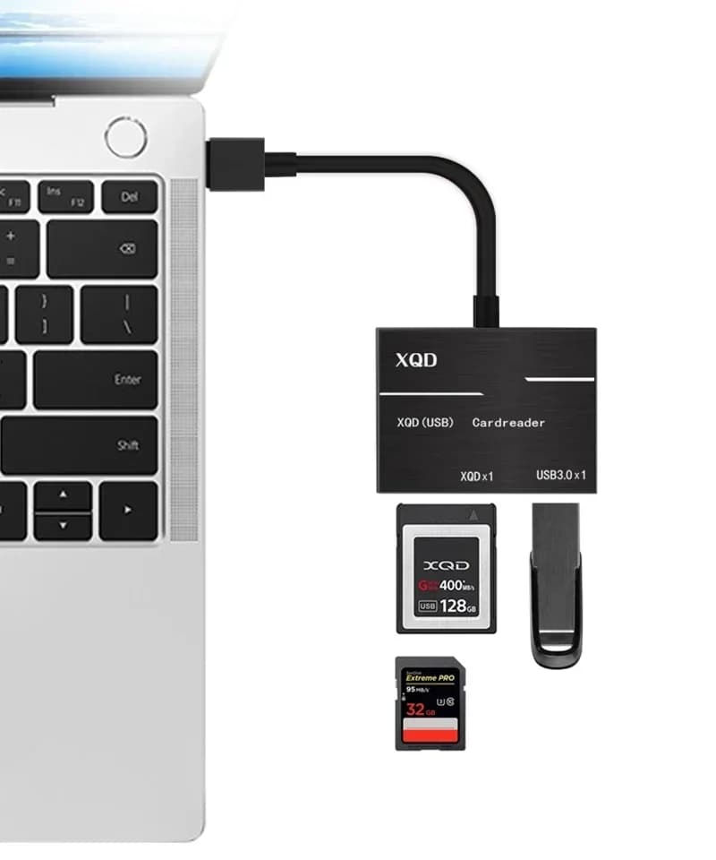 Lettore di schede USB 3.0 XQD SDHC SD Card USB Drive lettore di memoria trasferimento per Sony serie M/G per Windows/Mac OS Computer PC