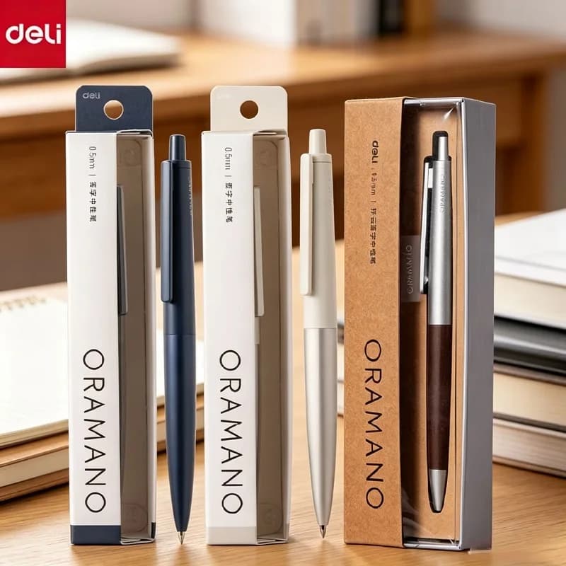 Deli A9PRO Advanced Metal Signature Gel Pen,0.5/0.7/1.0mm Low Friction Smooth Writing Tungsten Carbide Bullet Heads Stationery