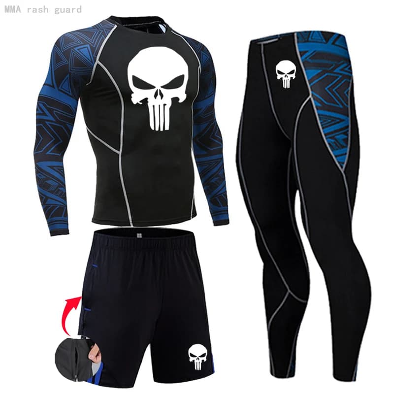 Sports Compression Clothing Racewear Man Winter Thermal Intimate Long Sleeved Shirts Cycling Jogging Base layer Sport 4XL