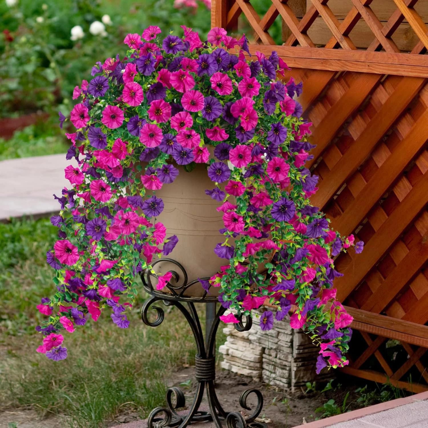 1/2 Pezzi Fiori Artificiali a Vite, Glicine, per Bouquet da Sposa, Decorazioni per Casa, Tavolo, Festival, Giardino Esterno, Arco, Regali Fai da Te