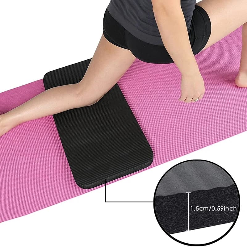 Ginocchiera per yoga spessa 1,5 cm Cuscinetti per yoga in schiuma antiscivolo Tappetino per fitness Pilato Allenamento Sport Cuscino per plancia Attrezzatura da palestra Tappetini per yoga 60x25 cm
