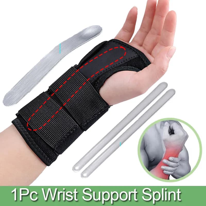 1 pz tutore da polso per sollievo dal tunnel carpale supporto notturno tutore per mano con stecca di supporto per polso regolabile a 3 ripiani