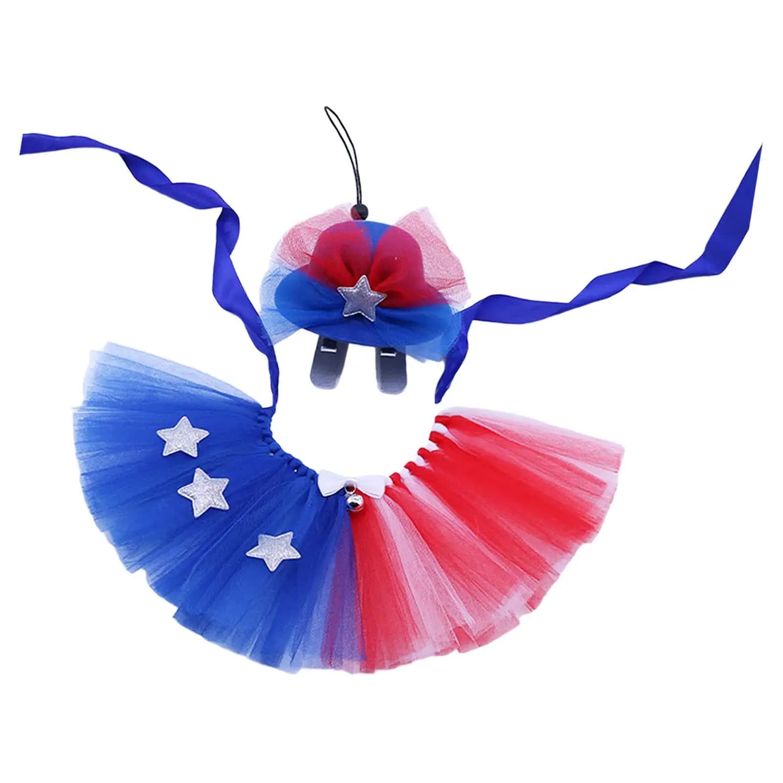4TH of July Dog Costume Set Decorative Tulle Tutu Skirt Costume Decorations