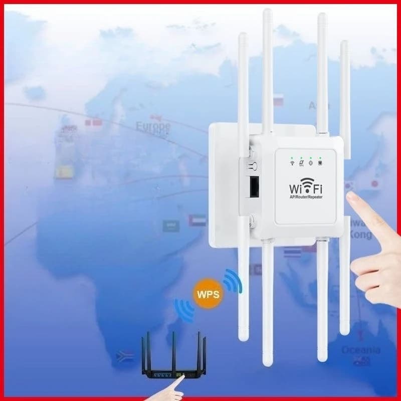 Nuovo Ripetitore WiFi 2026, Router 2.4GHz, Amplificatore Wireless, Estensore di Rete con 8 Antenne, Router Wireless per Casa e Ufficio
