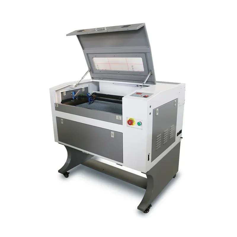 Formini C02 Macchina per incisione laser 4060 5070 Prezzo con refrigeratore S&A CW3000 Letto a nido d'ape Binario di guida lineare Pompa ad aria Senso acqua