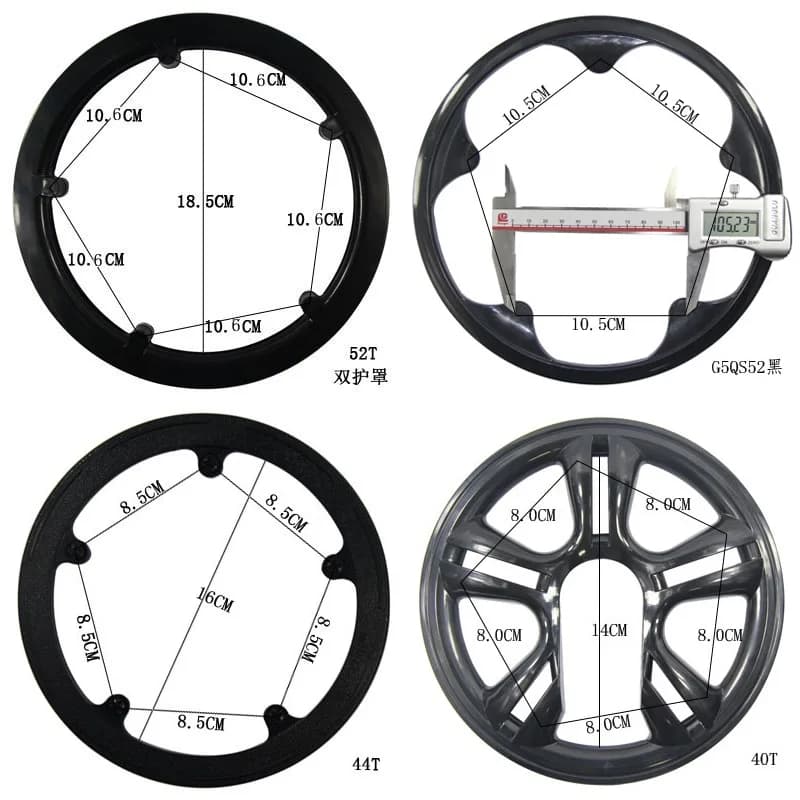 Protezione per corona per bicicletta da strada, copertura per ruota per catena per bici pieghevole MTB, piastra dentata per proteggere guarnitura, 40T, 44T, 48T, 52T