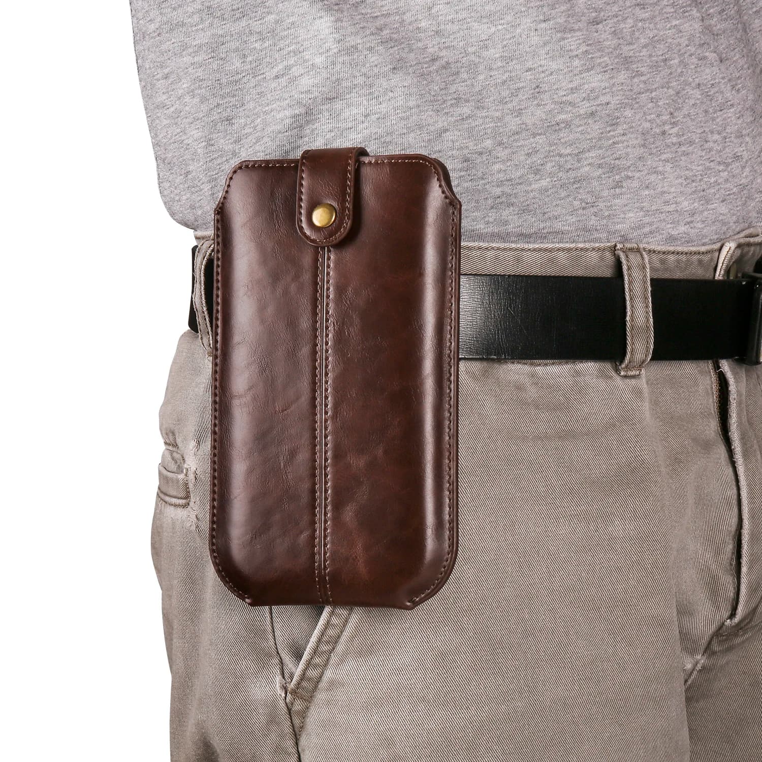 Custodia in pelle con clip da cintura per telefono da uomo marsupio per Samsung S25 S24 S23 Ultra S22 Plus S21 FE, Galaxy A16 A35 A55 A54 5G custodia per fondina