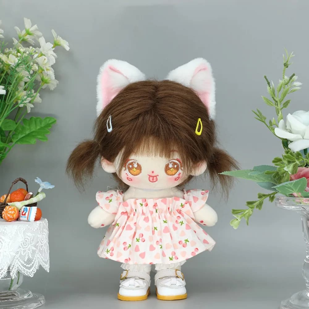 Stuffed Headband 20cm Headwear Hair Decor Hairy Tail Cat Ears Tail Dress Up Cosplay Cotton Animal Ear 20cm Cotton