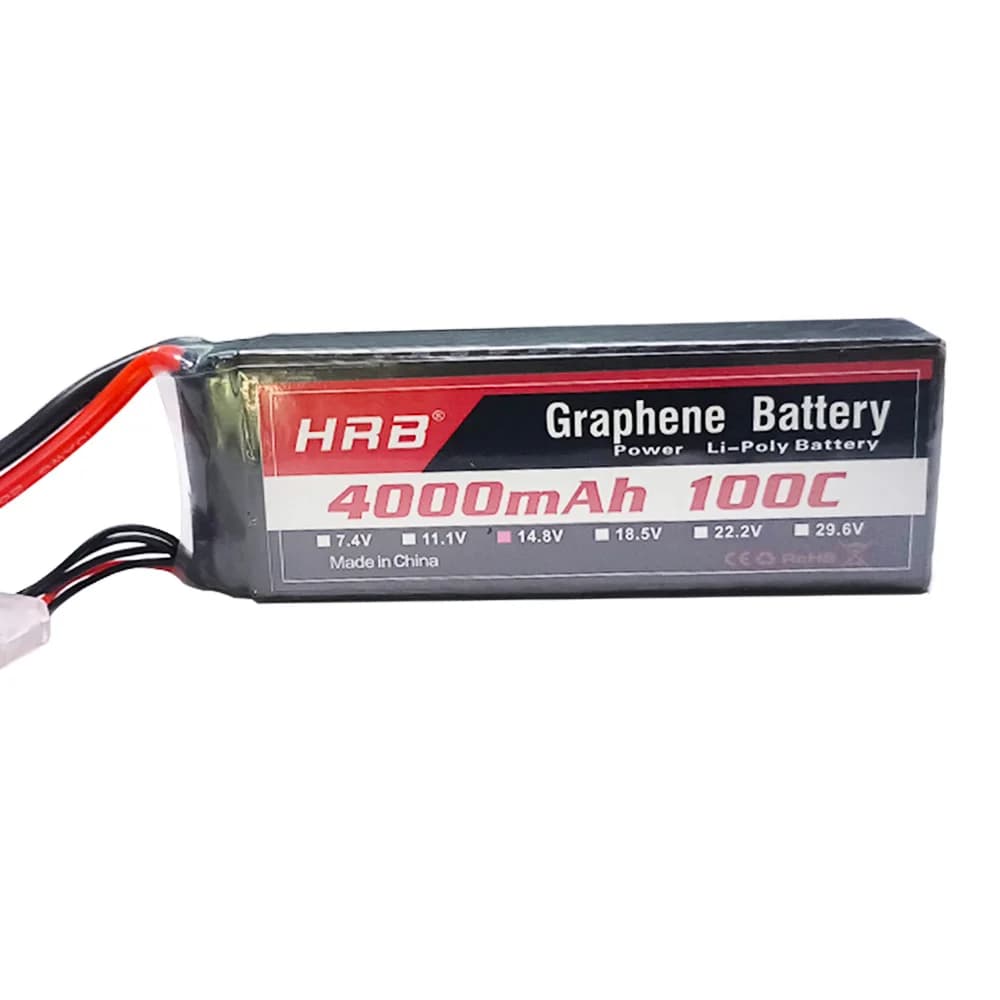 Batteria al grafene HRB 4000mAh 4S 14.8V 100C XT60 Deans XT90 T EC5 5S 18.5V 6S 22.2V RC Elicottero Aerei Auto Barca Serbatoio Parti