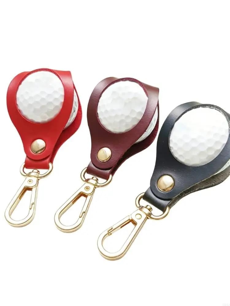 Waterproof PU Leather Golf Ball Holder Case for Golf Cart Backpack and Belt