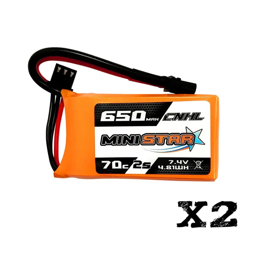 2 PCS CNHL MiniStar Lipo Batteria 2S 650mAh 850mAh 7.4V 70C Con XT30 Per Mini Quad FPV Drone Quadcopter Elicottero Aereo
