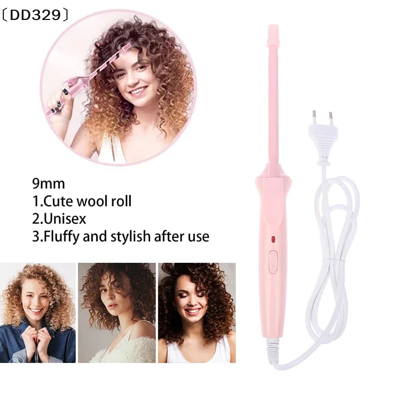 9 mm professional curling iron, ceramic hair curling plate, electric saloon styling tool, small iron to crimp the hair circumd329 reason