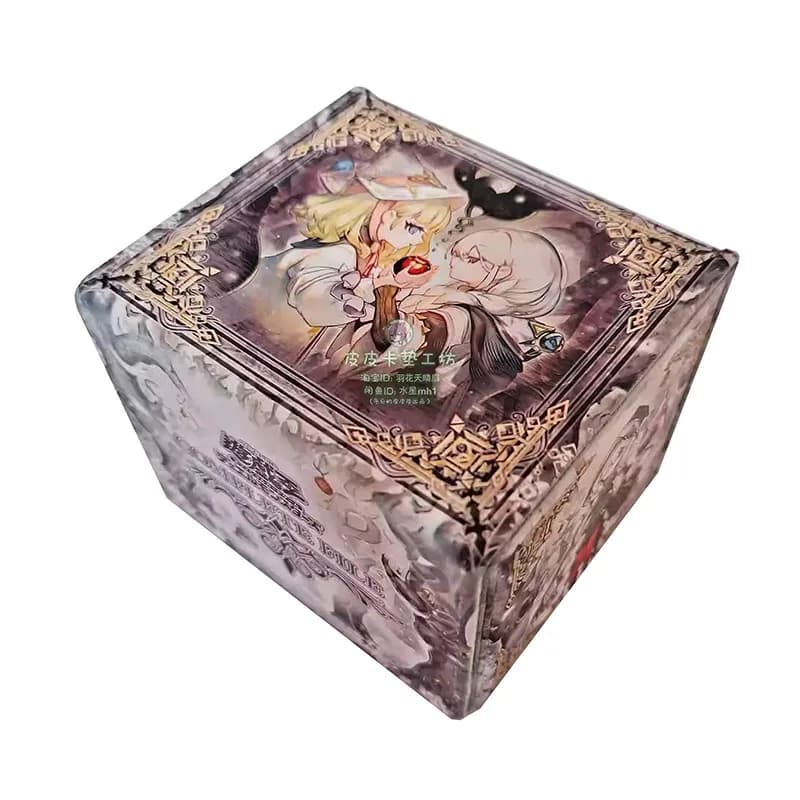 Yu-Gi-OH! Azamina Aphes Asteria Elzette DIY Large Capacity Leather Card Box Game Collection Card Storage Box 10.2*9.5-8.2cm