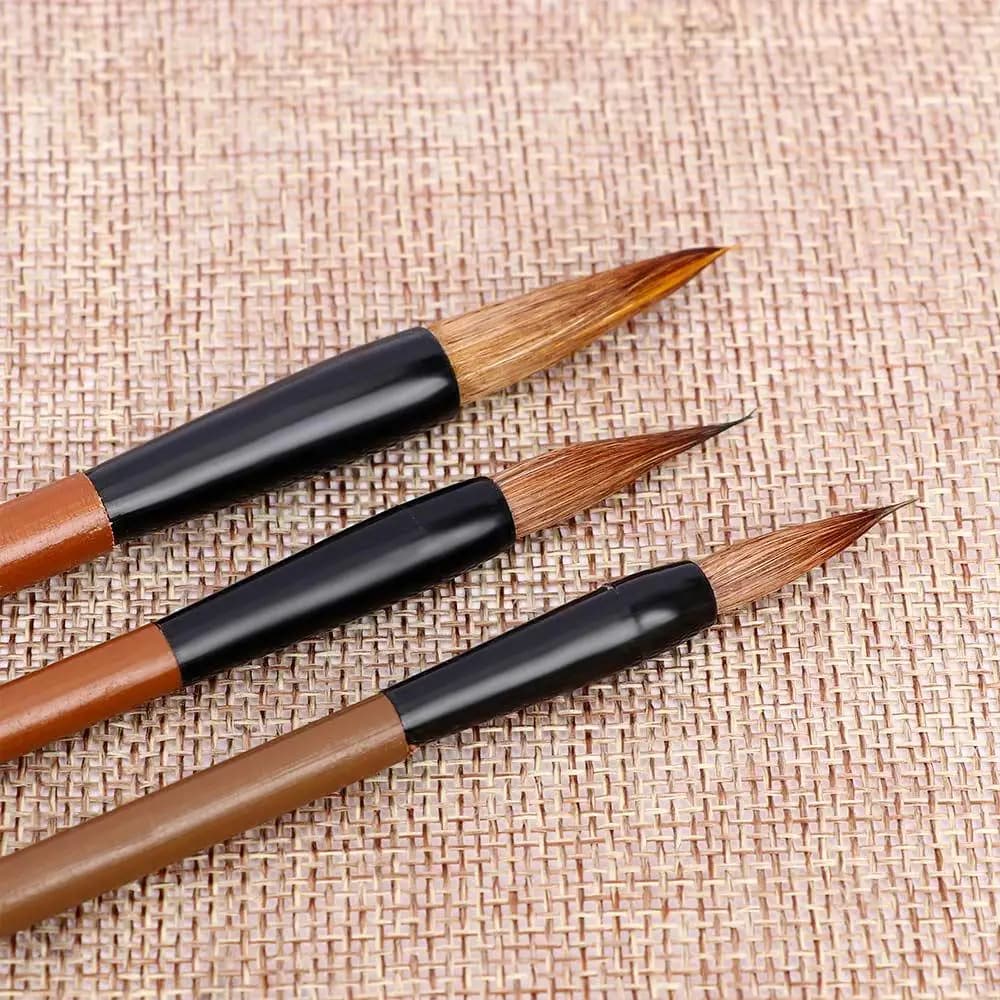 6pcs/Set Painting Brush Bamboo Writing Brush Practice Writing Brush Wolf's Hair Traditional Chinese Calligraphy