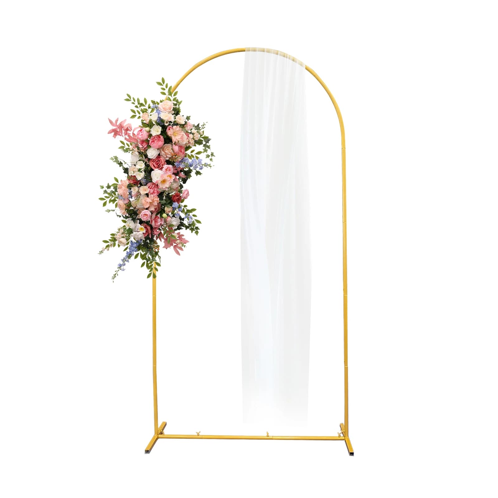 Supporto per arco nuziale, supporto per arco in metallo dorato adatto per matrimoni, feste di compleanno, addio al nubilato, studio fotografico